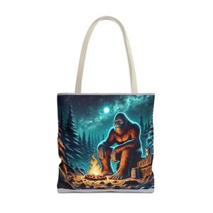 Campfire Bigfoot Tote - Shop A Variety Of PNW And Bigfoot Gifts At Eldon.fun, Your Gateway To The Olympic National Forest 66a53cbdca61f97ed40f1185 103610 8 Tote Bag Aop